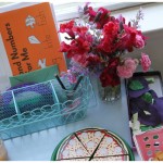 Toddler table with flowers