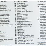 Free printable master grocery shopping list