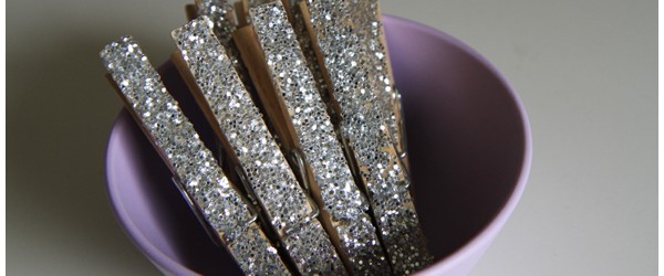 Glittery Clothespins