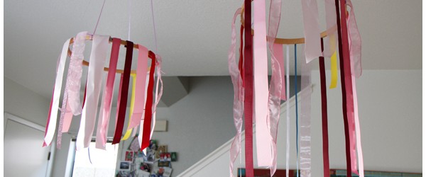 DIY Ribbon Chandelier