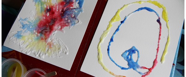 Watercolor Salt Trails Activity for Kids