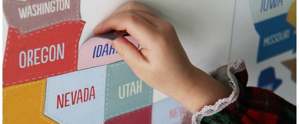 Teaching Kids Geography: Make Your Own Magnetic USA Map Puzzle
