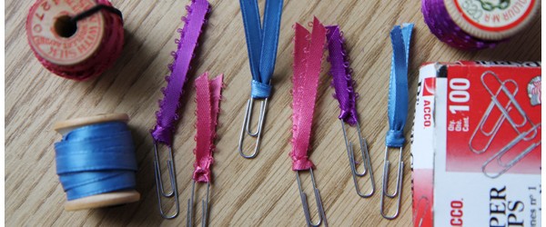 DIY Ribbon Paper Clip Bookmarks